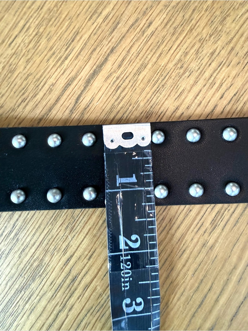 Good American Studded Western Leather Belt Black Silver GAB036 NWT - Picture 6 of 15